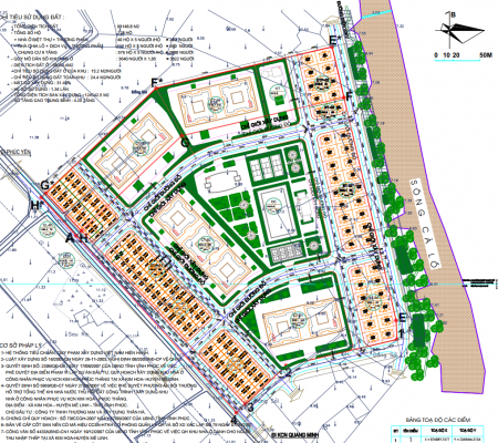 Mặt bằng dự án Khu đô thị Kim Hoa Mê Linh