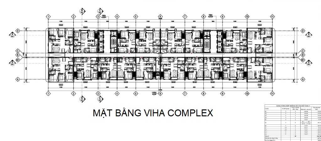 mặt bằng dự án chung cư viha complex