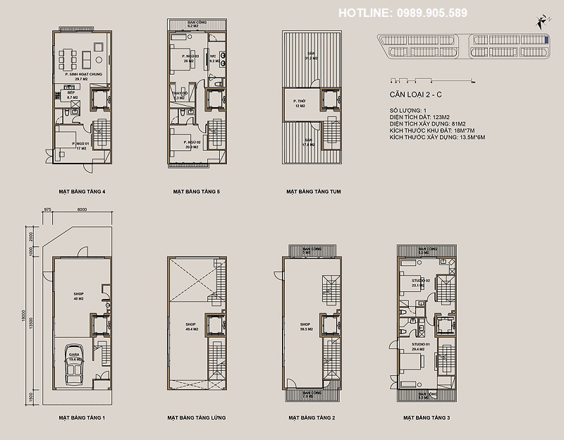 Shophouse 88 Central - Dự án Hà Nội Garden City